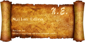 Nyilas Edina névjegykártya